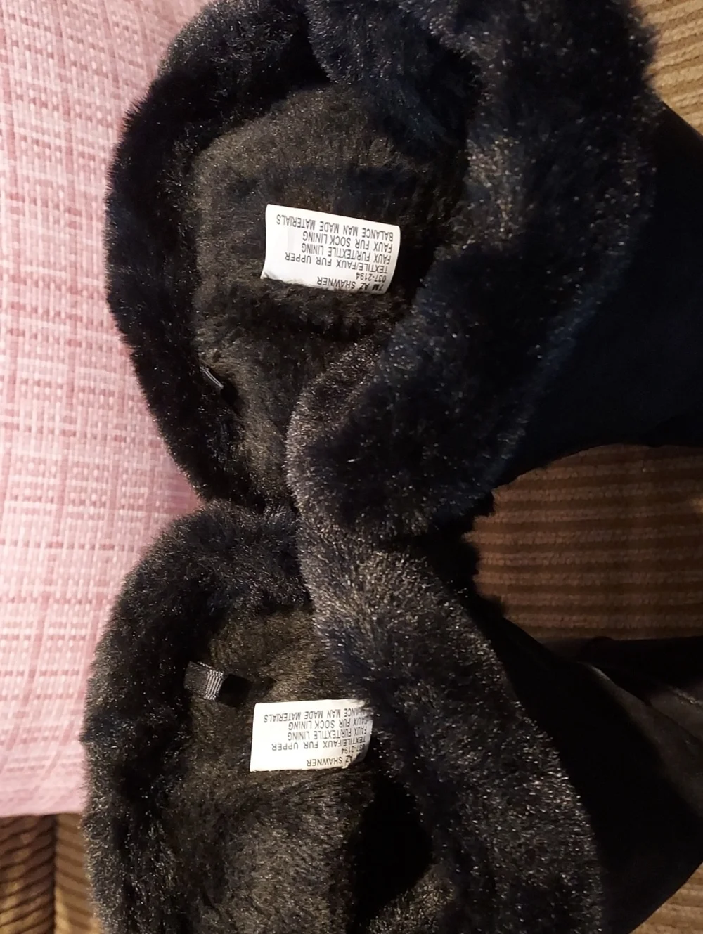 Women's Black Faux-Suede Sherpa-Lined Mid-Calf Winter Boots